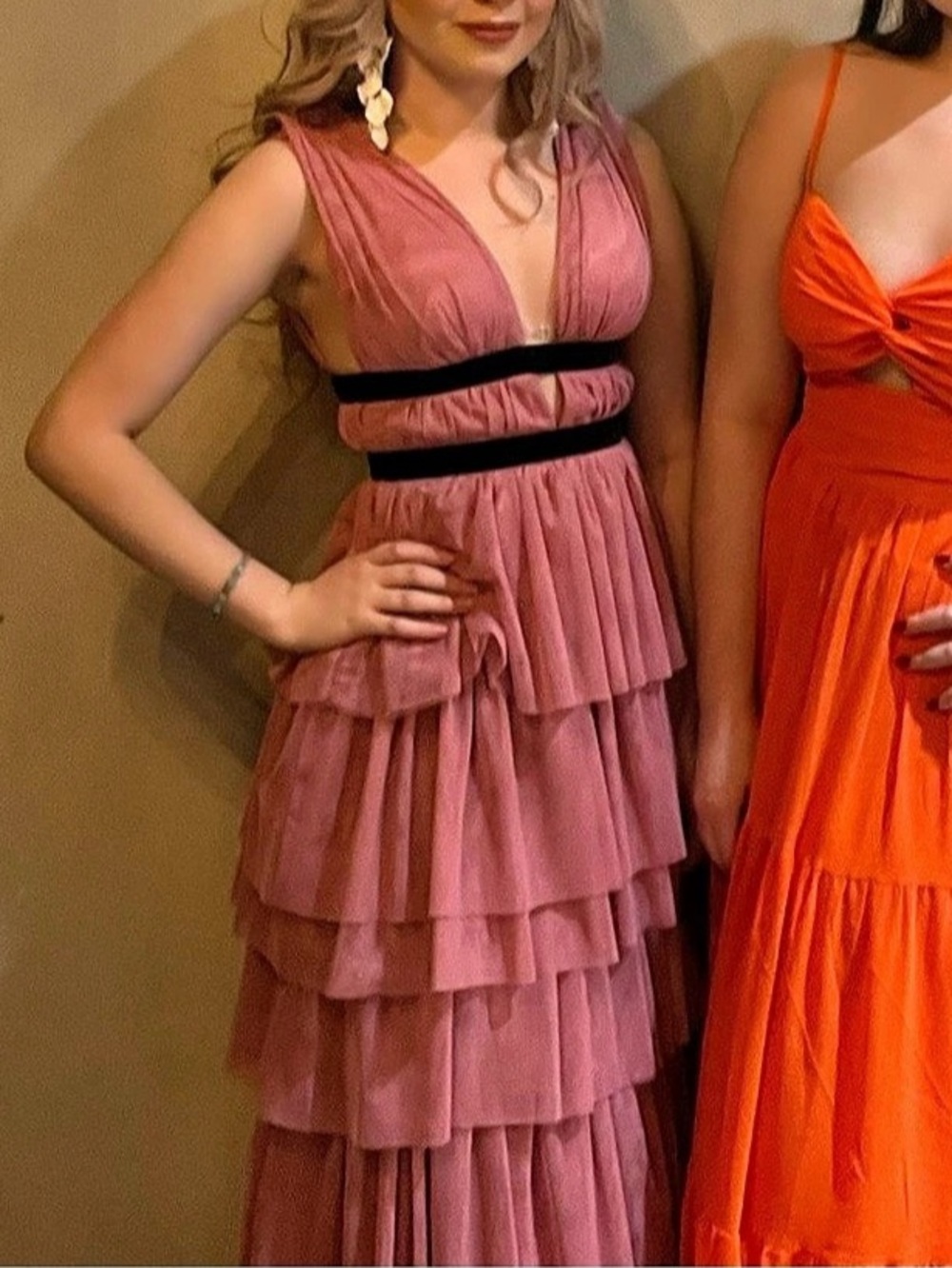 Women's Orange Maxi Dress